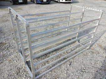 アルミ苗コンテナ収納棚